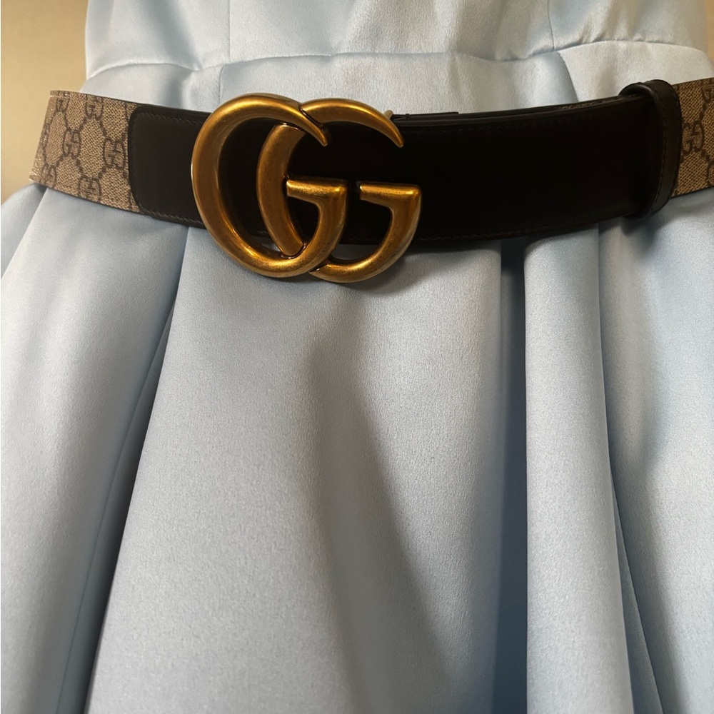 Gucci Black and Gold Belt
